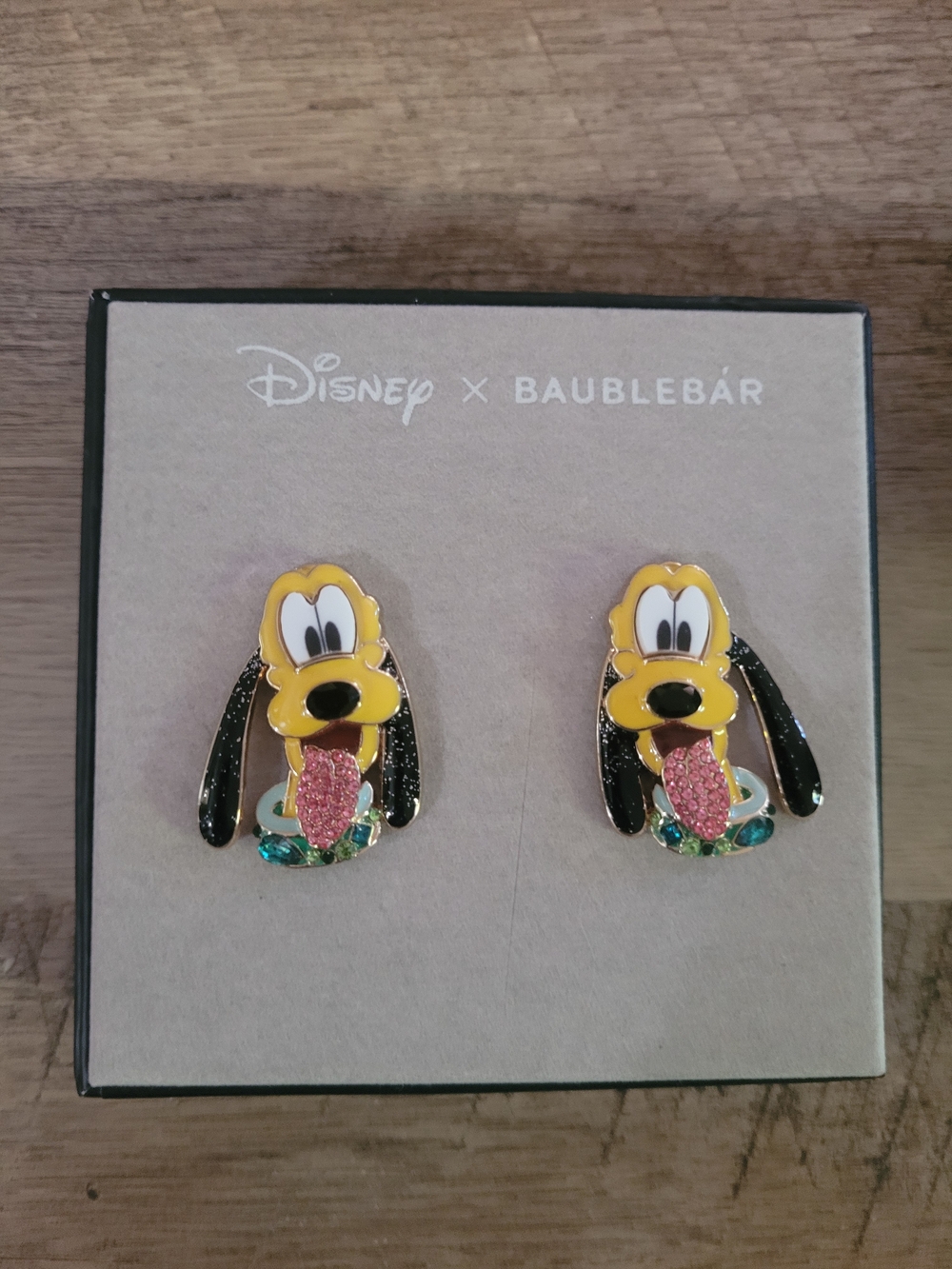 Pluto Enamel Stud Earrings - Yellow & Black